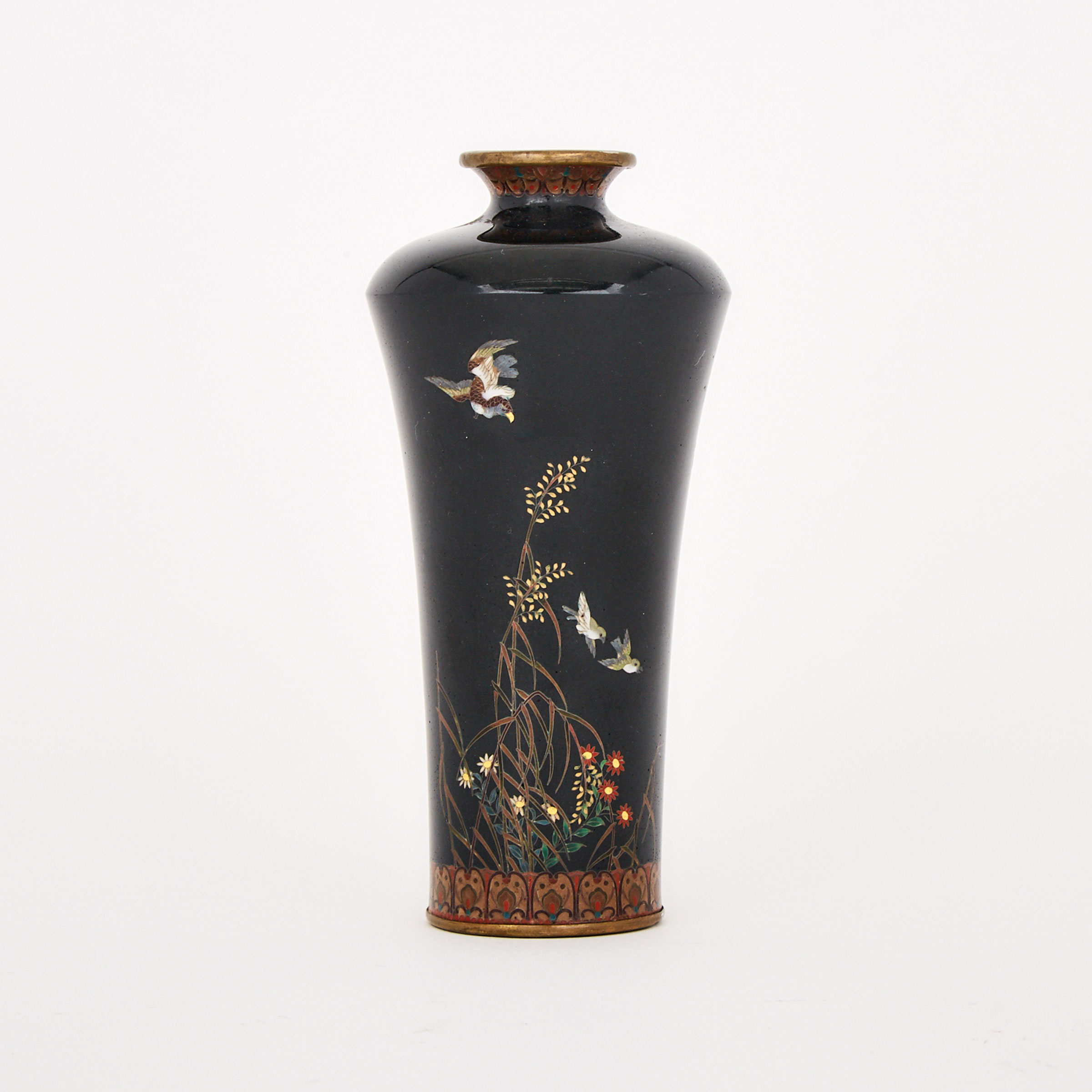 A  Small Japanese Cloisonne Vase, Meiji Period
