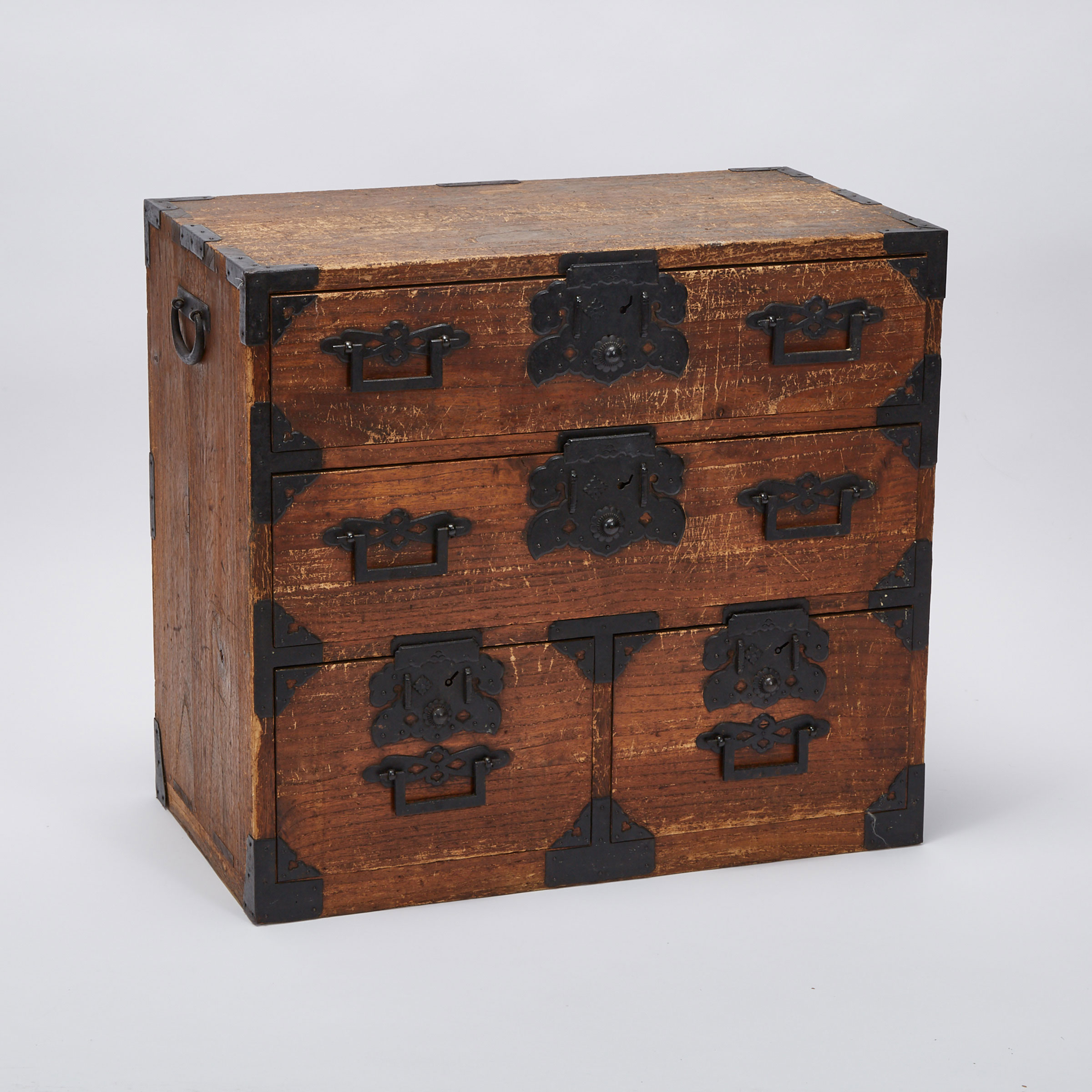 A Japanese Wood Kodansu Cabinet, Meiji Period, 19th Century