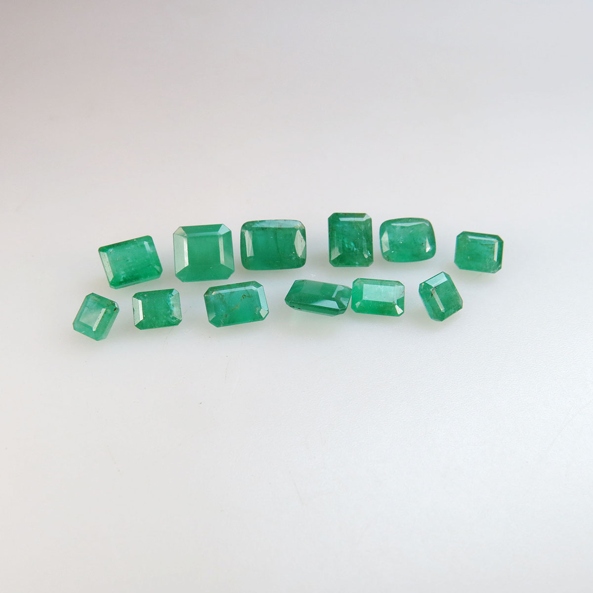 12 Emerald Cut Emeralds
