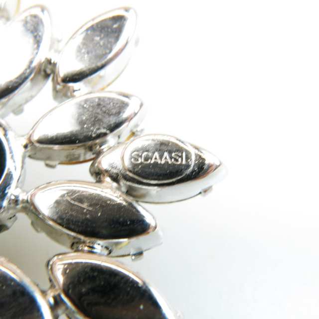 Scaasi Silver-Tone Metal Brooch