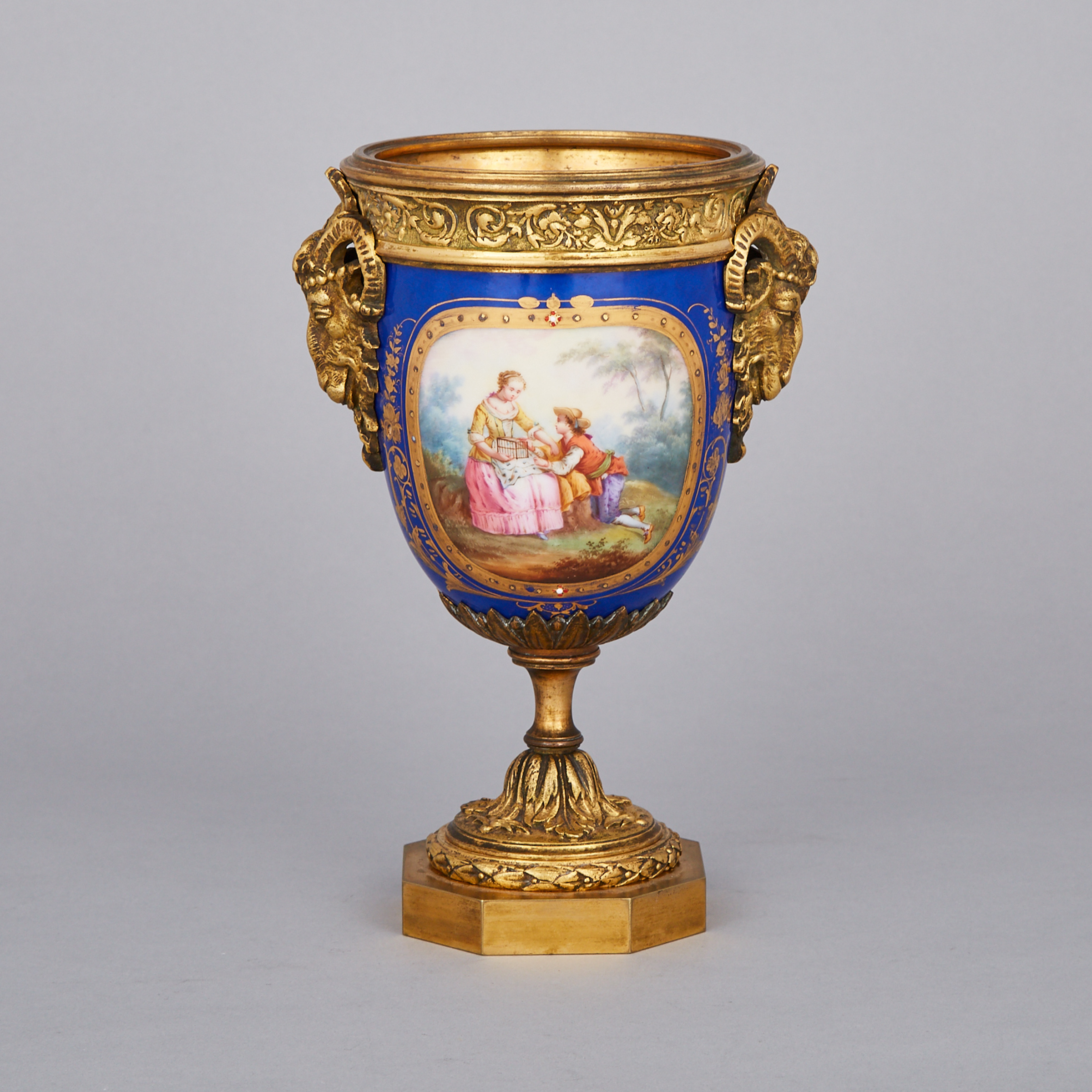 Ormolu Mounted ‘Sèvres’ Blue-Ground Vase, late 19th century