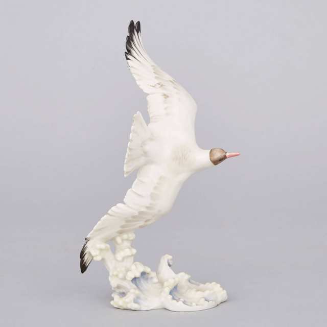 Hutschenreuther Model of a Seagull in Flight, Hans Achtziger, 20th century