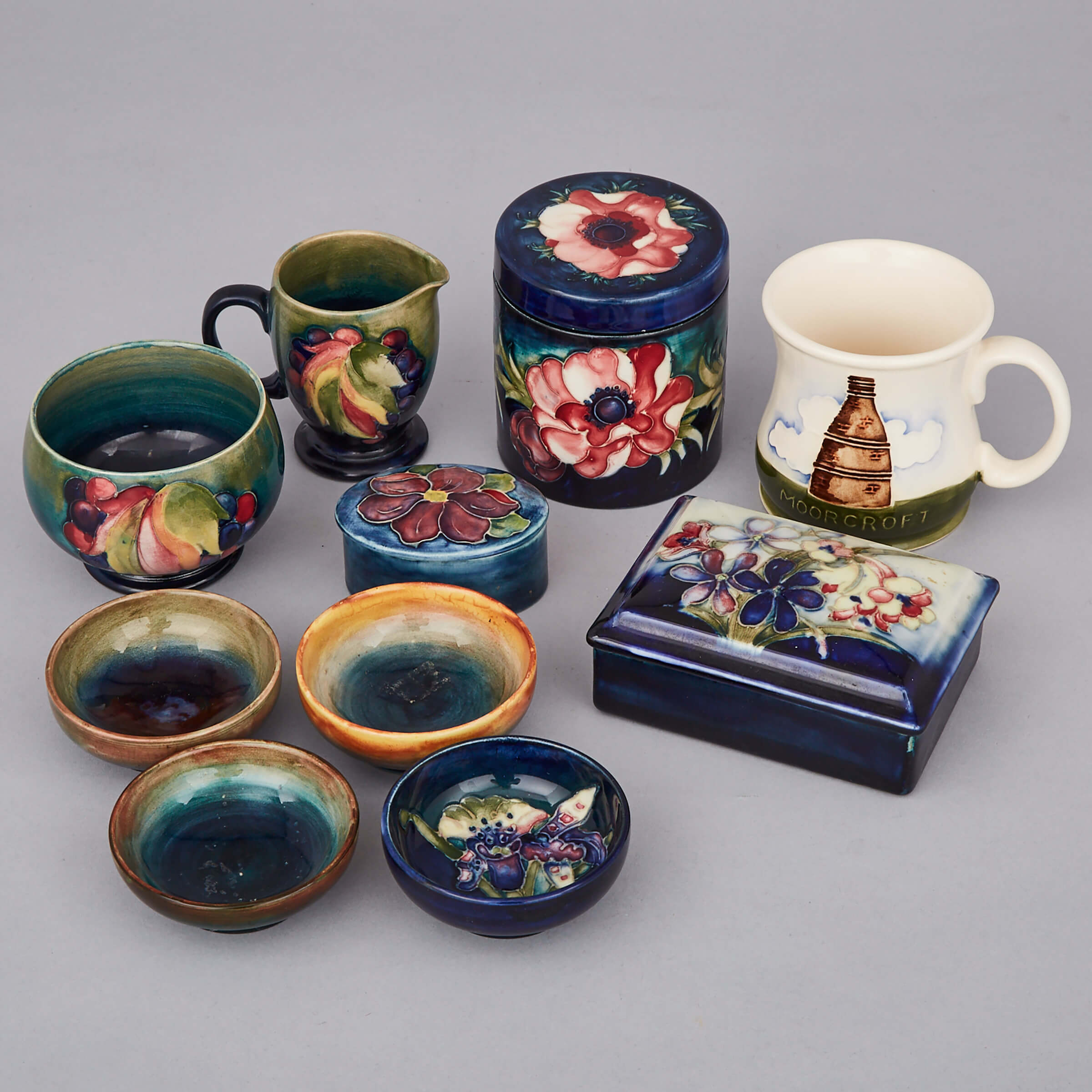 Group of Moorcroft Pottery Articles, 20th century