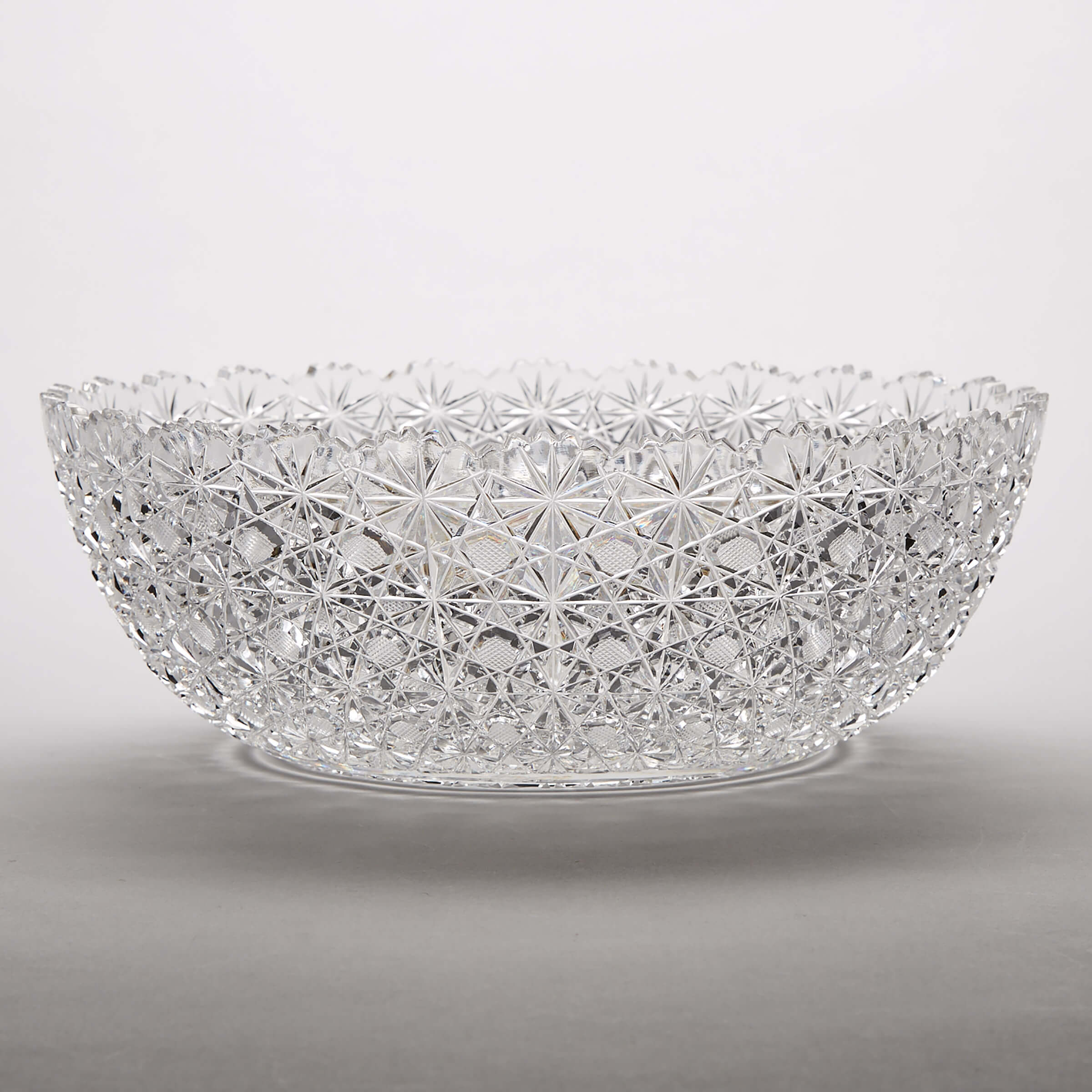 North American Cut Glass Large Bowl, early 20th century