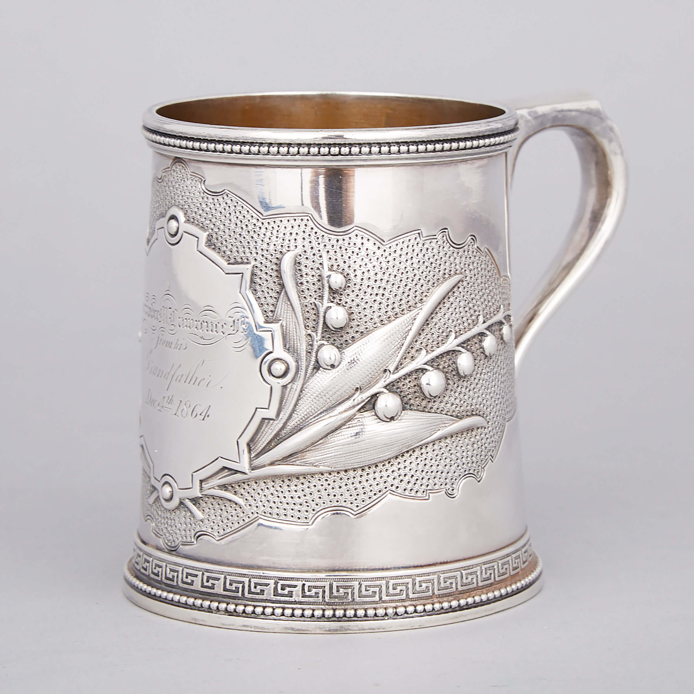 American Silver Mug, William Gale for Tiffany & Co., New York, N.Y., c.1864