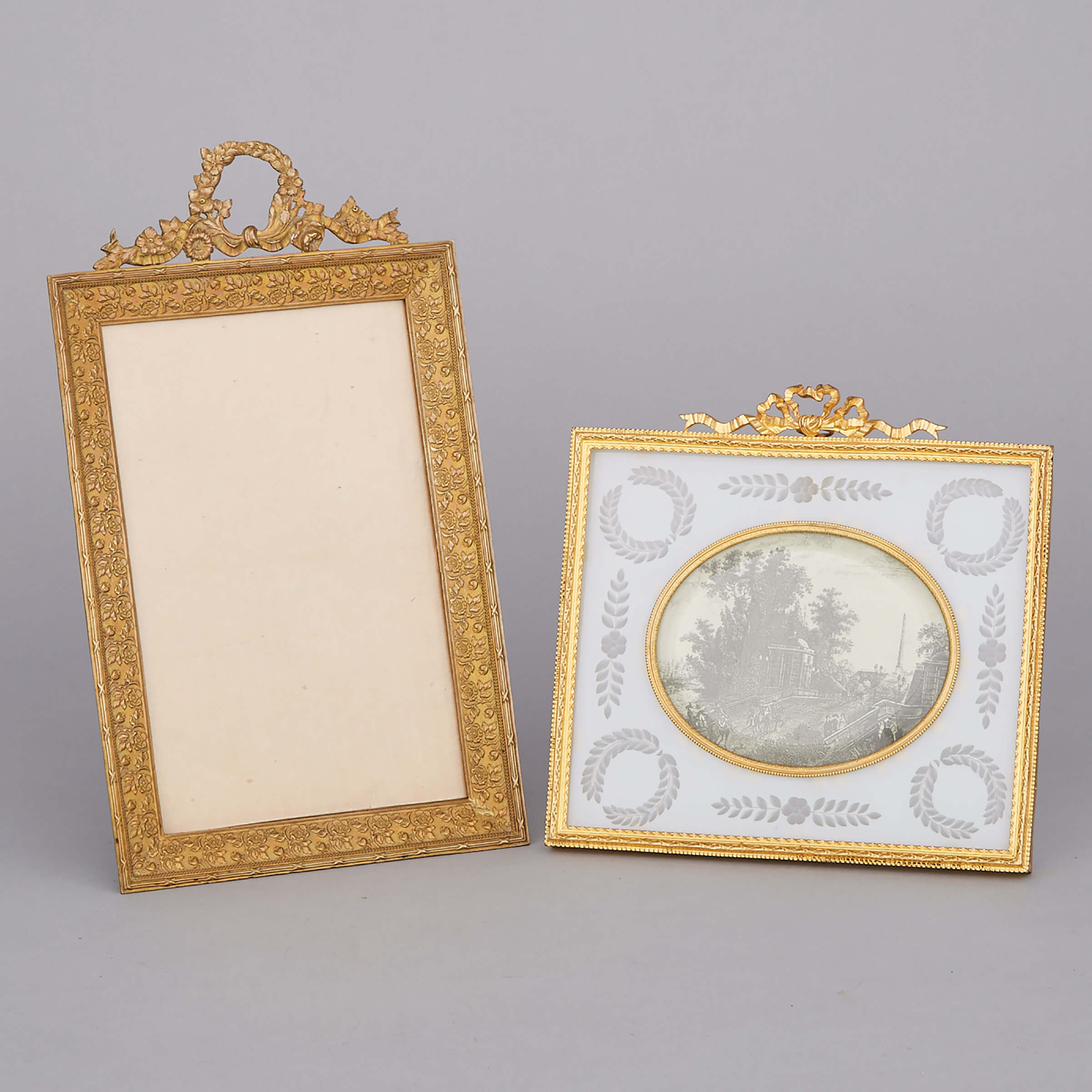 Two French Ormolu Easel Frames, c.1900