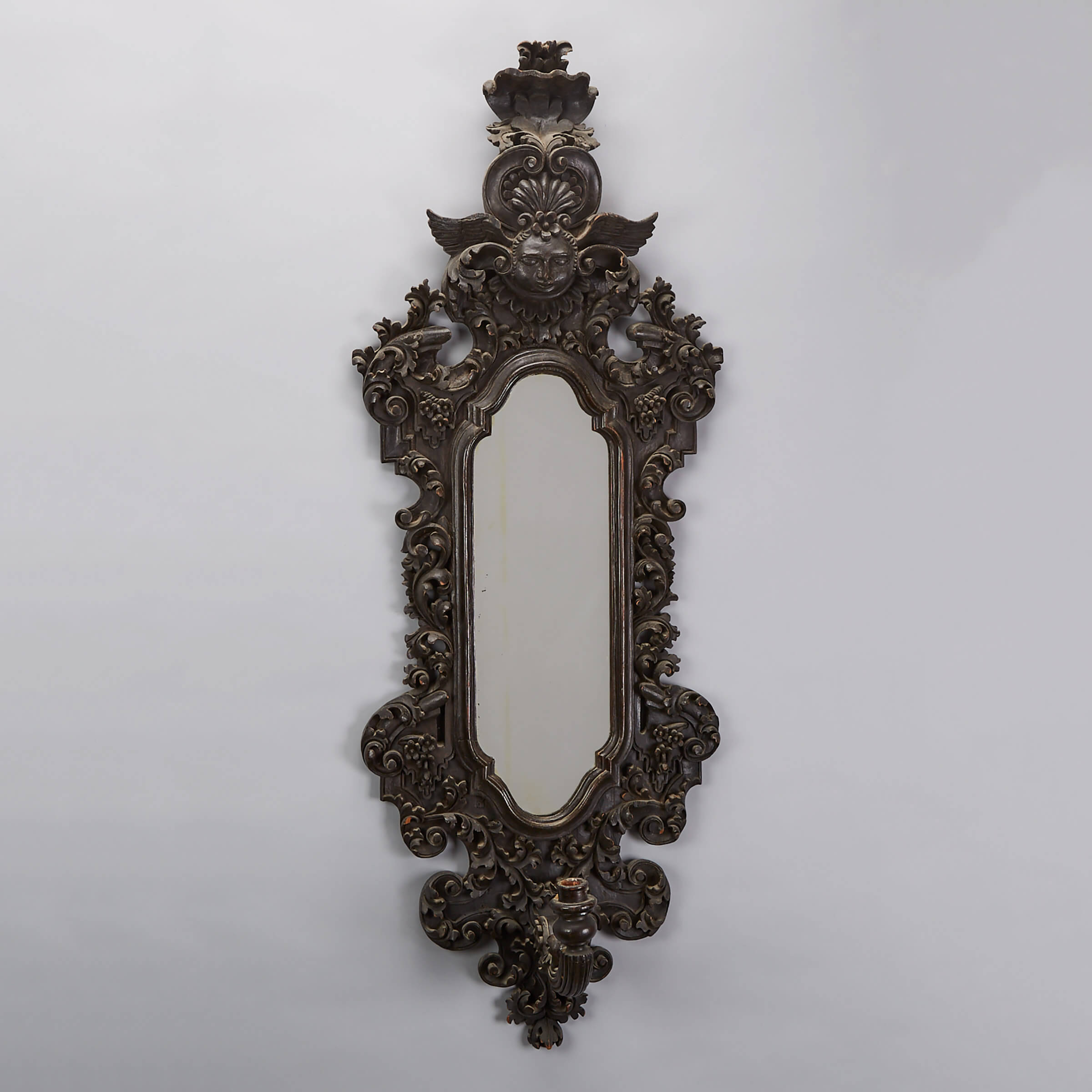 Victorian Renaissance Revival Mirrored Wall Sconce, late 19th century 
