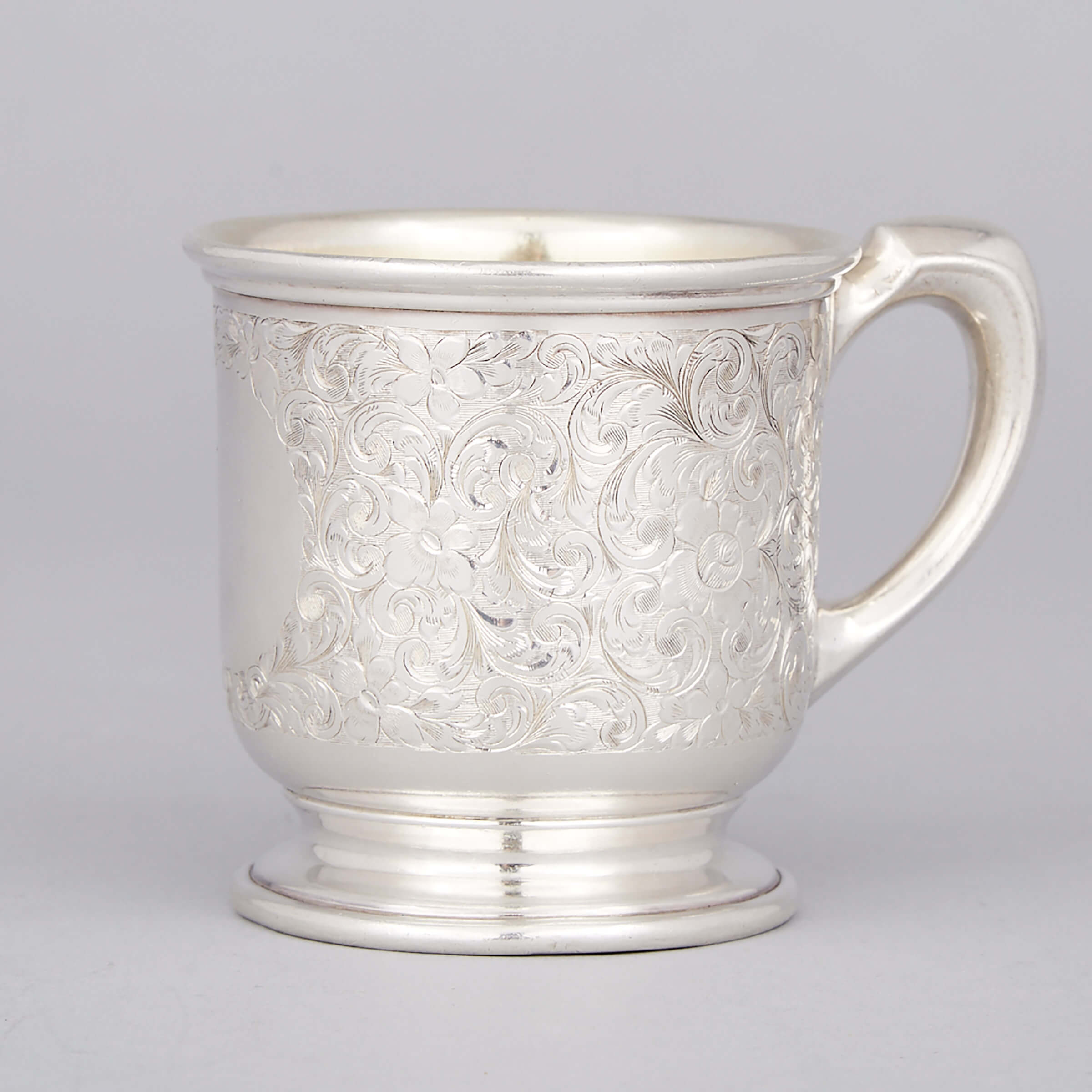 North American Silver Mug, probably Birks, early 20th century 