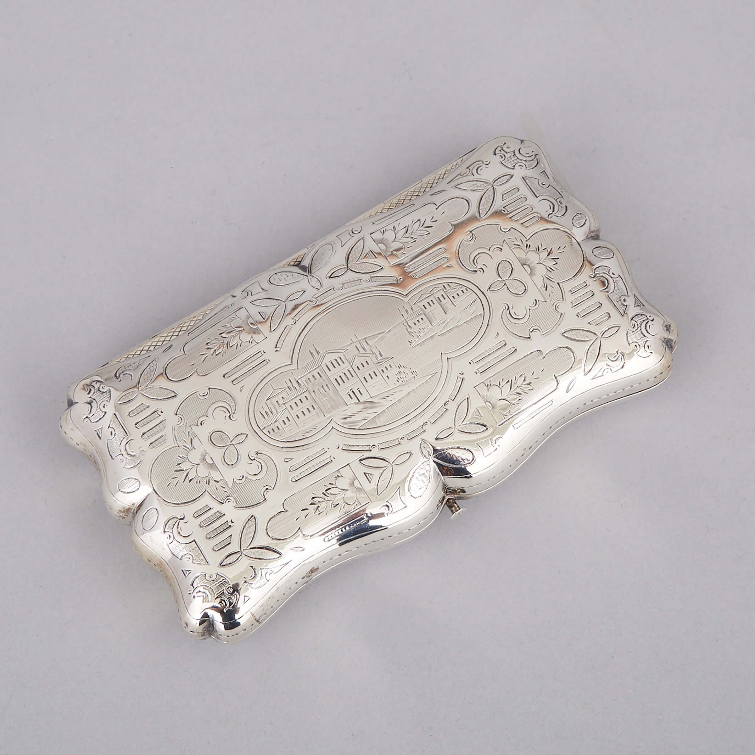 French Silver Engraved Cheroot Case, probably Jean Cheroux, Paris, c.1880
