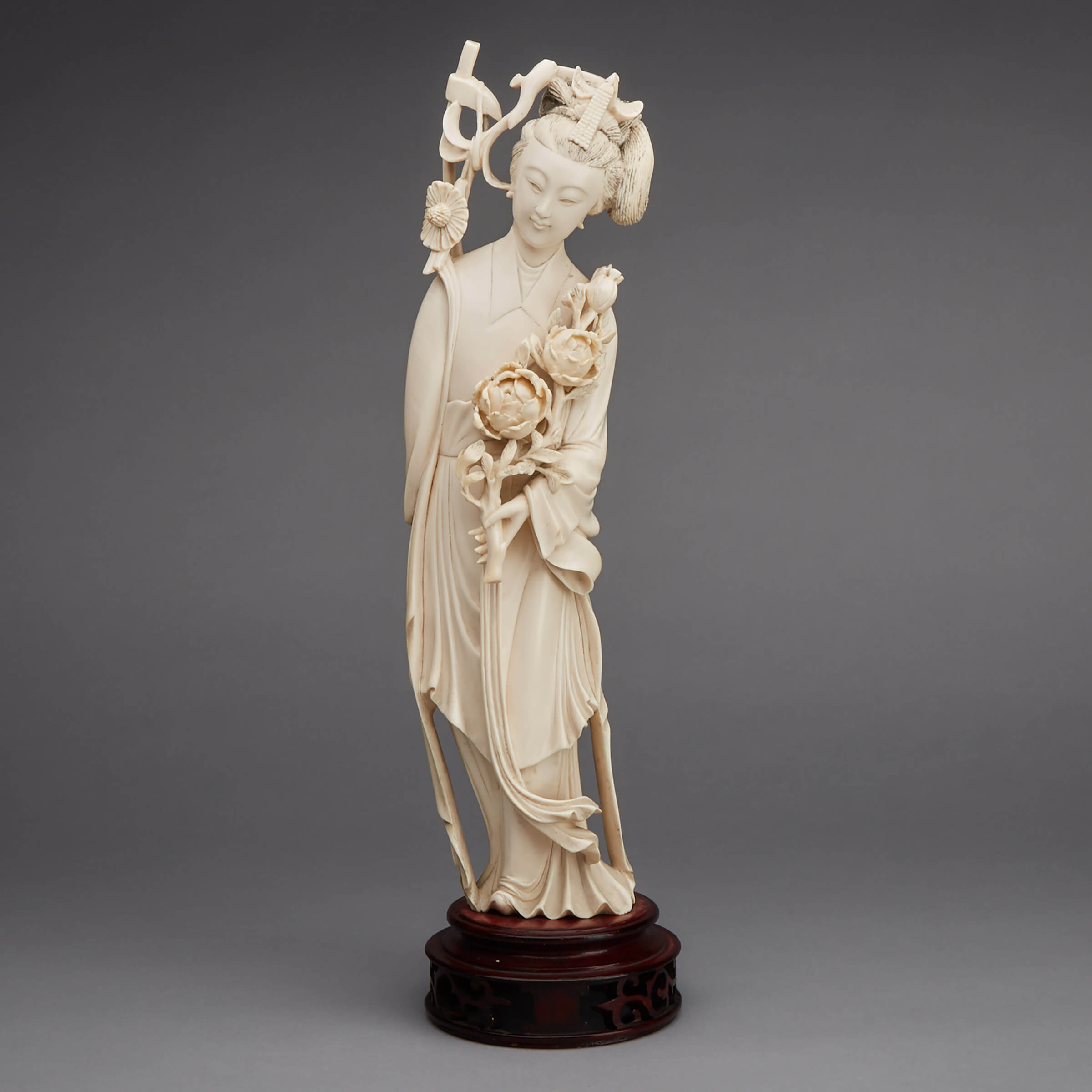 A Carved Ivory Figure of Lin Daiyu