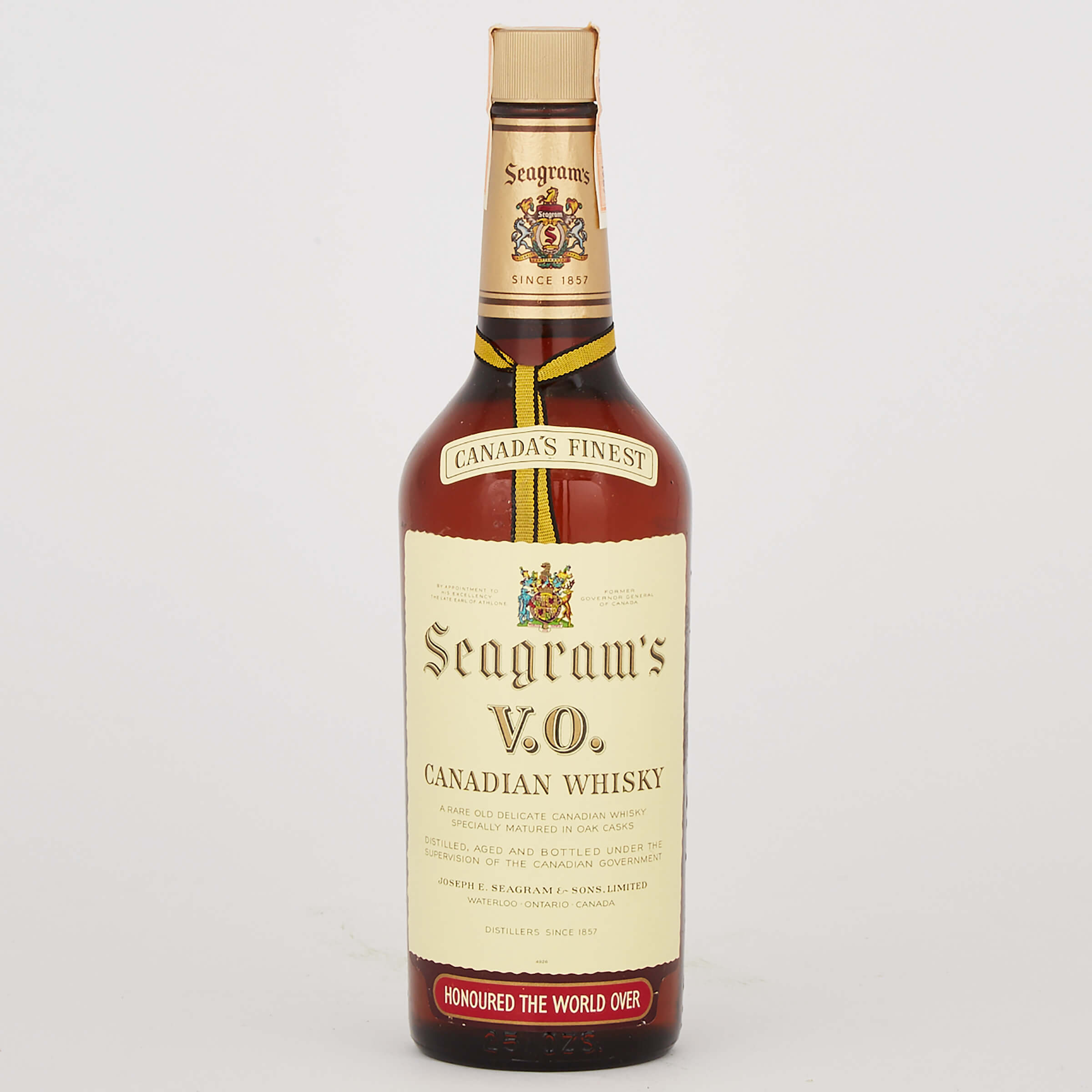 SEAGRAM'S V.O CANADIAN WHISKY 6 YEARS (ONE 750 ML)