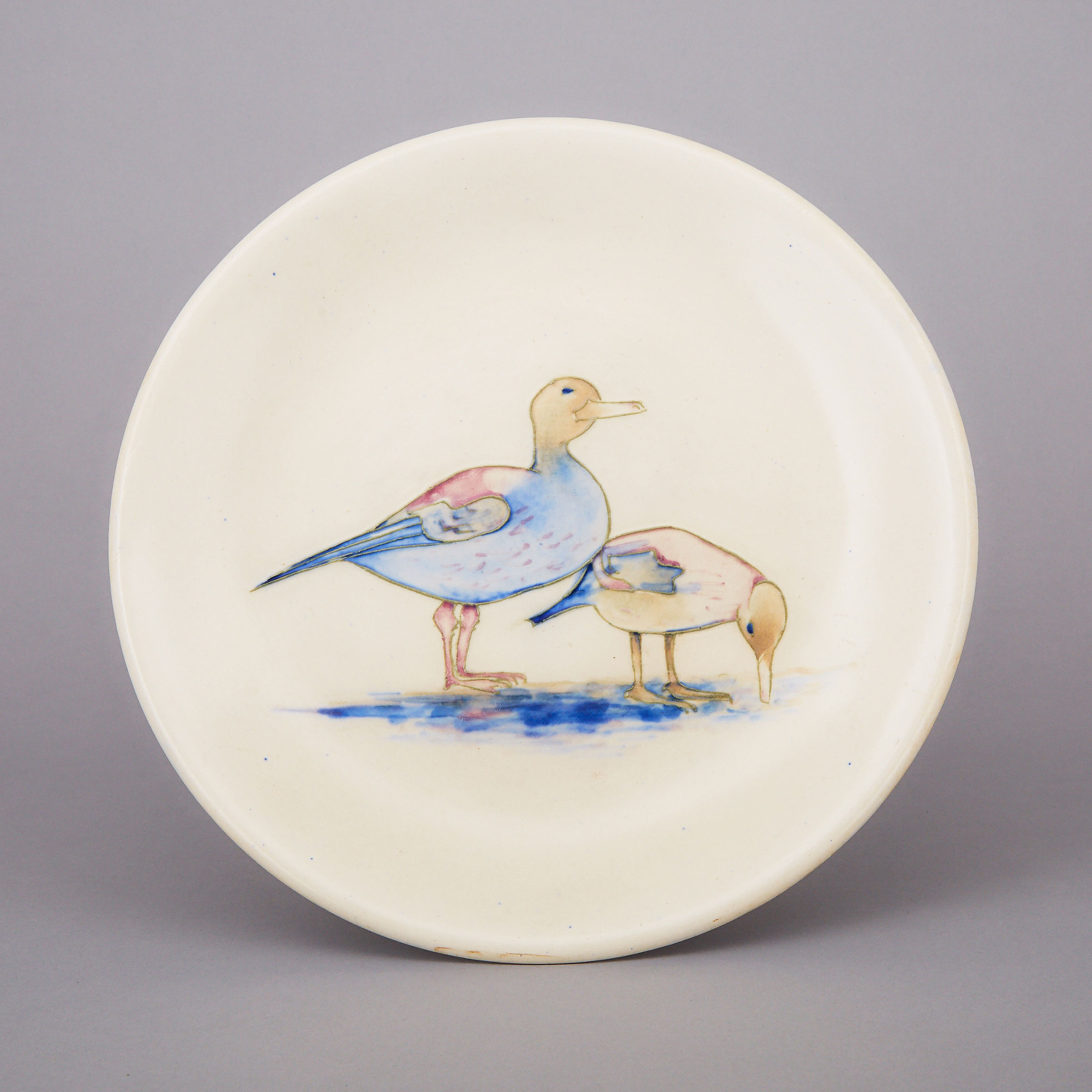 Moorcroft Ducks Plate, 1930s
