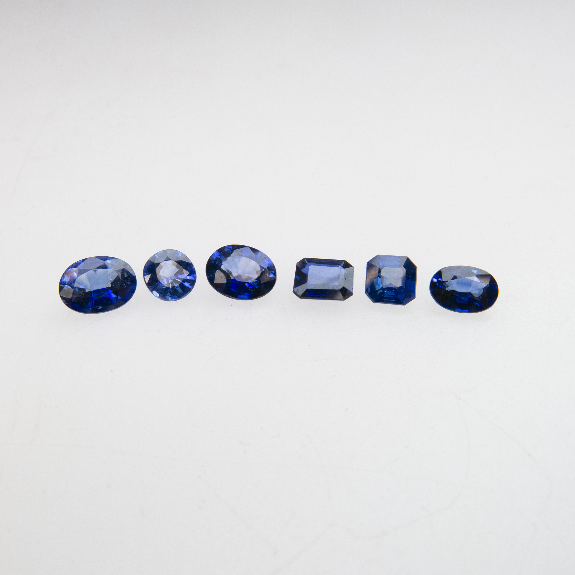 6 Various Cut Unmounted Sapphires