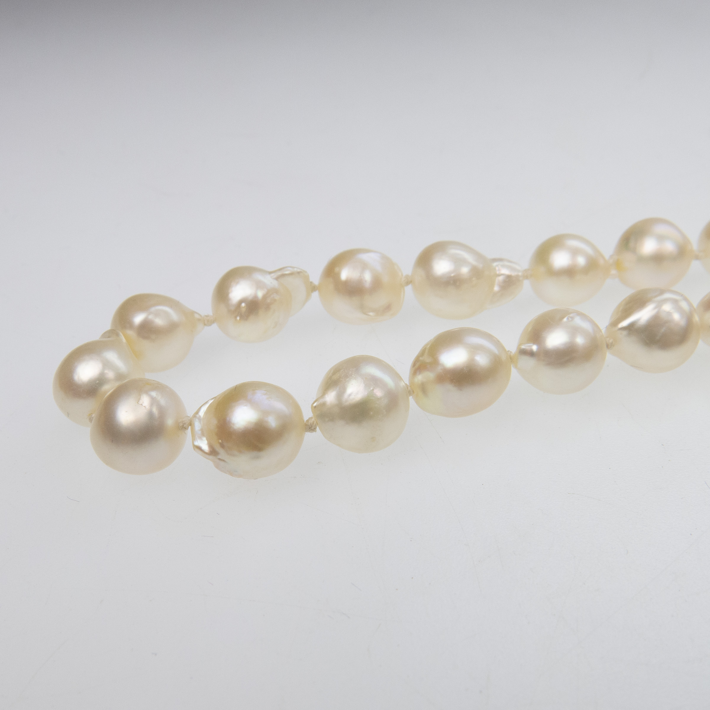 Single Strand Of Baroque Cultured Pearls