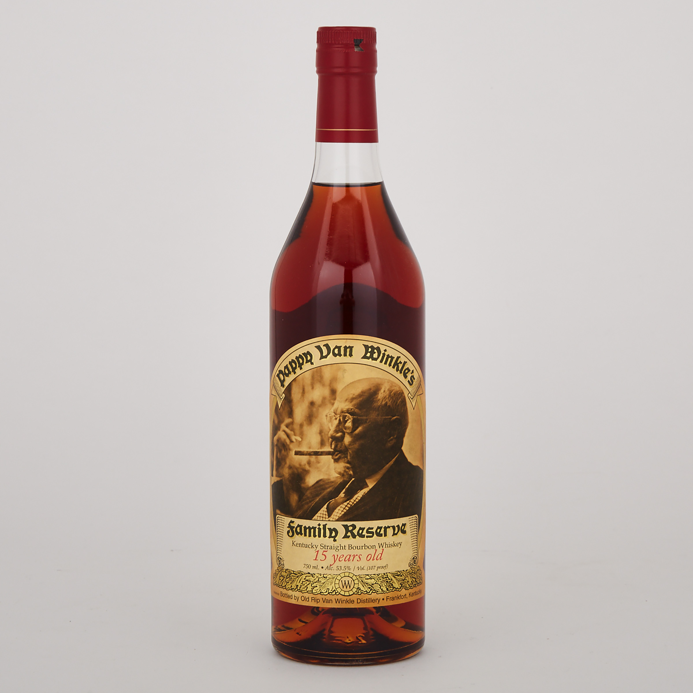 PAPPY VAN WINKLE’S FAMILY RESERVE KENTUCKY STRAIGHT BOURBON  WHISKEY 15 YEARS (ONE 750 ML)