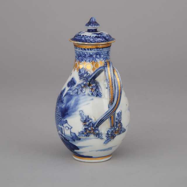 Chinese Export Porcelain Covered Cream Jug, mid-18th century