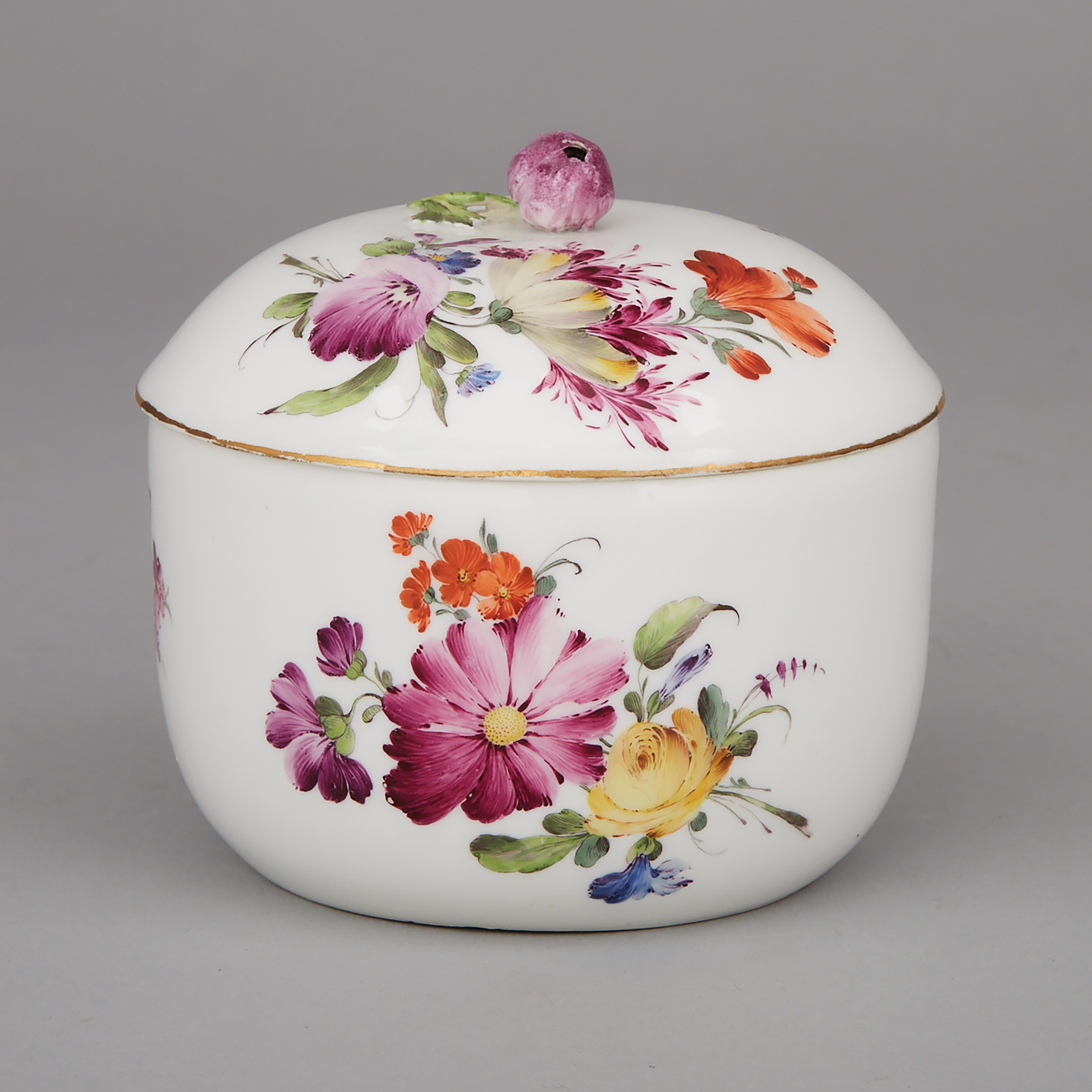 The Hague-Decorated Covered Sugar Bowl, c.1775-80