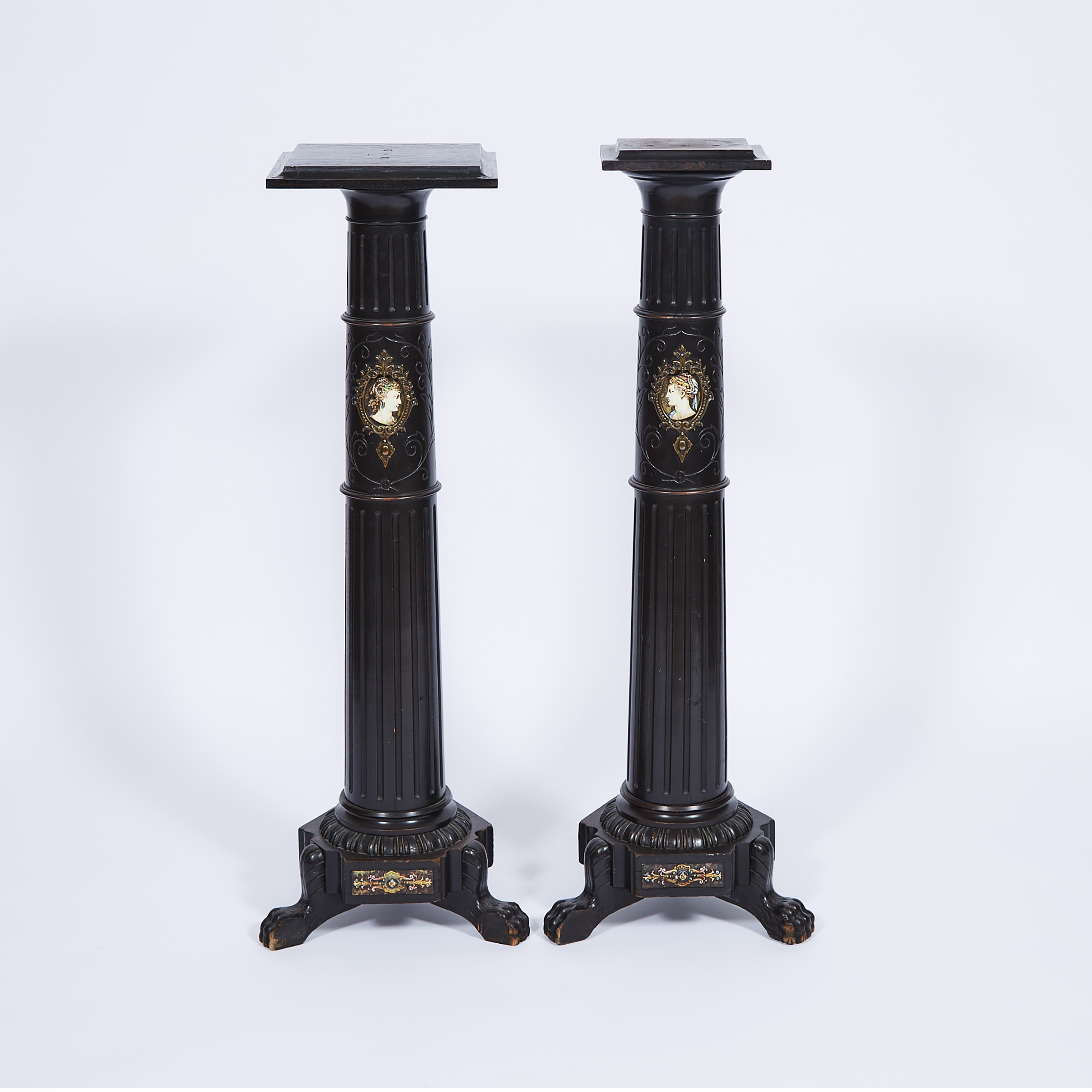 Pair of Victorian Column Form Pedestals, c.1880