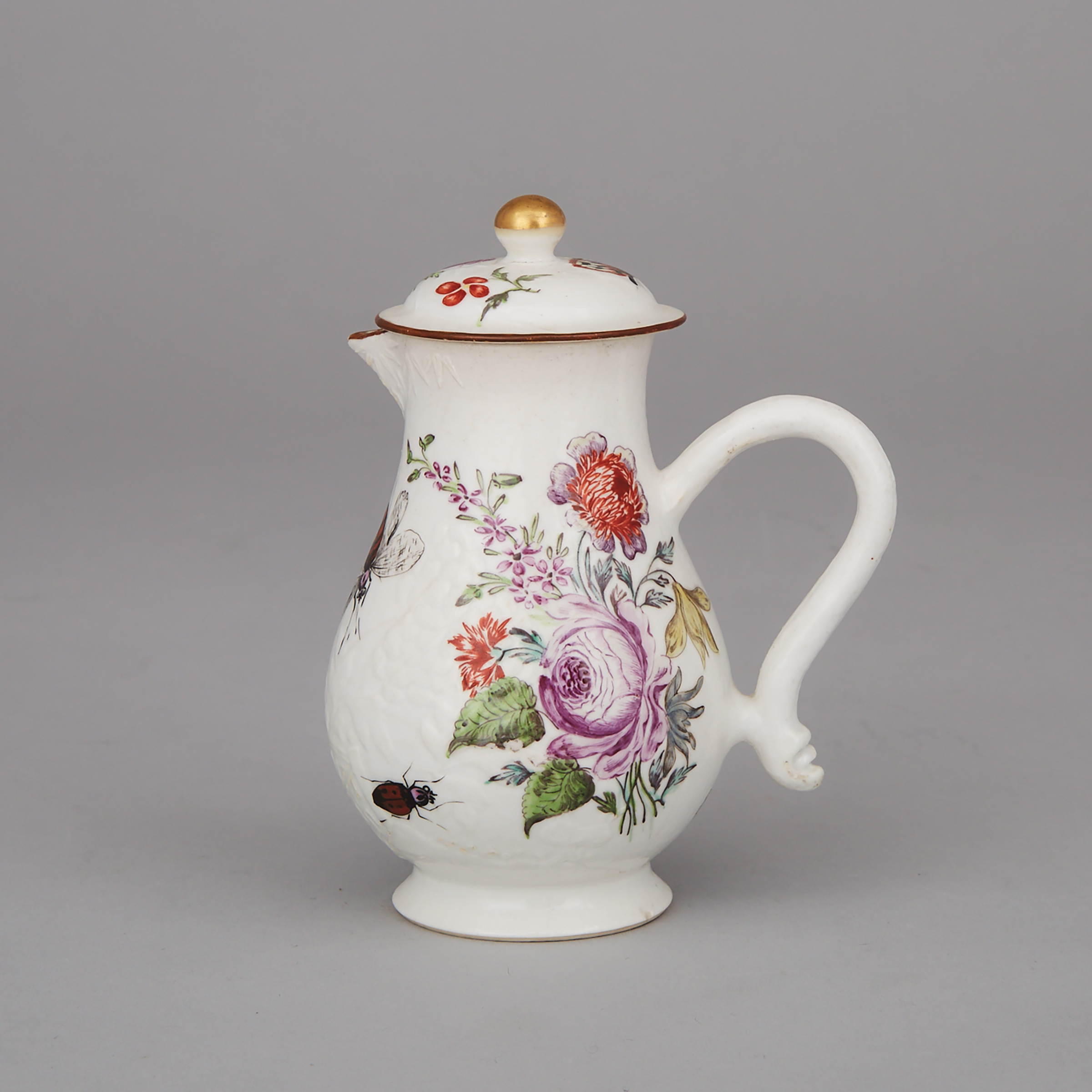 Chinese Export Porcelain Covered Cream Jug, c.1760
