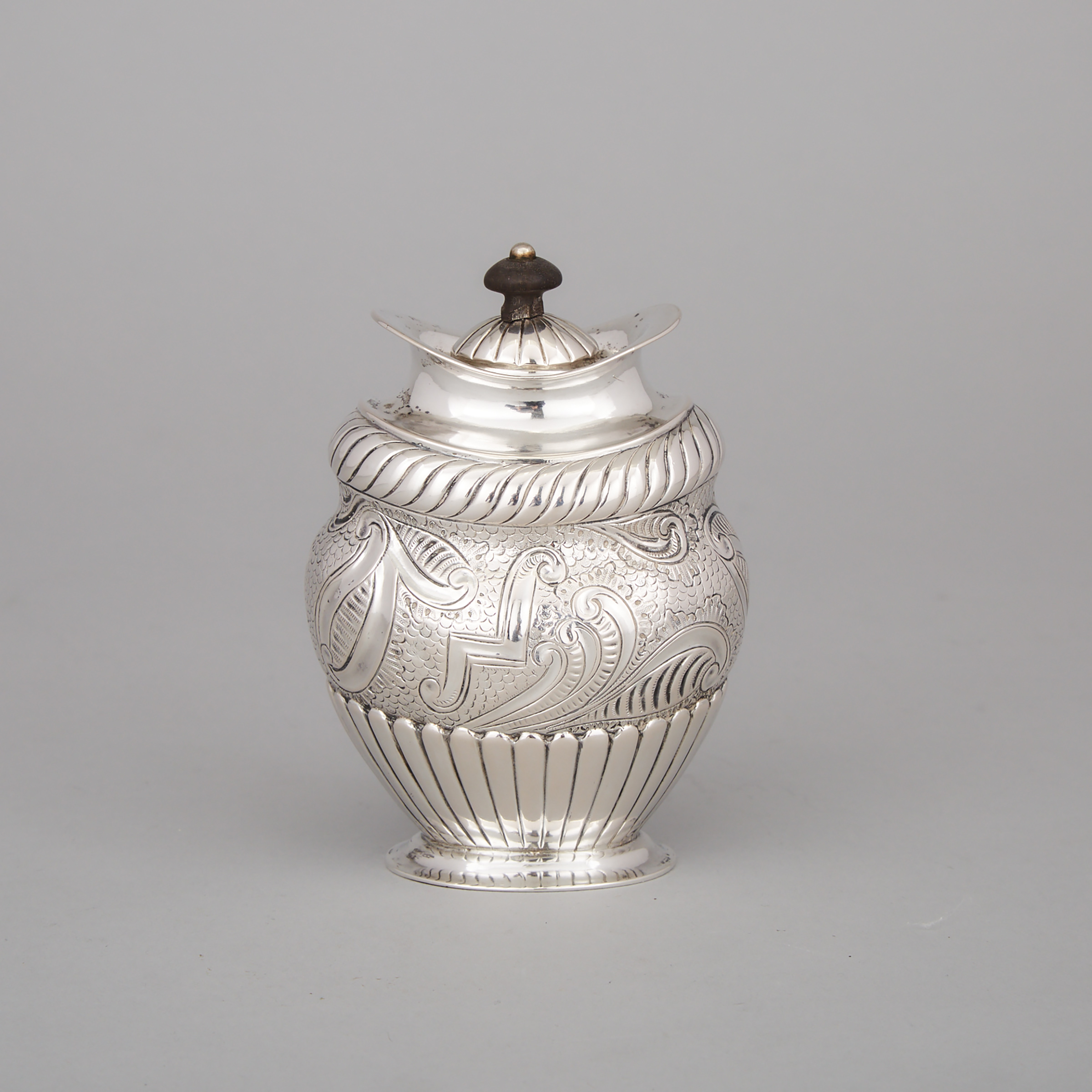 Danish Silver Tea Caddy, Johan Martin Lercke, Copenhagen, 1819