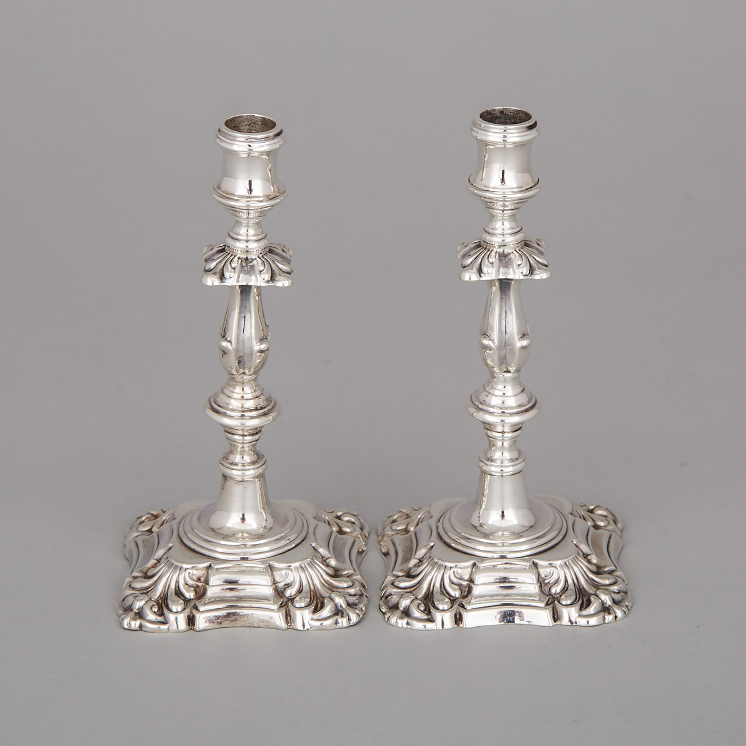 Pair of Victorian Silver Tapersticks, Henry Wilkinson & Co., Sheffield, 1840