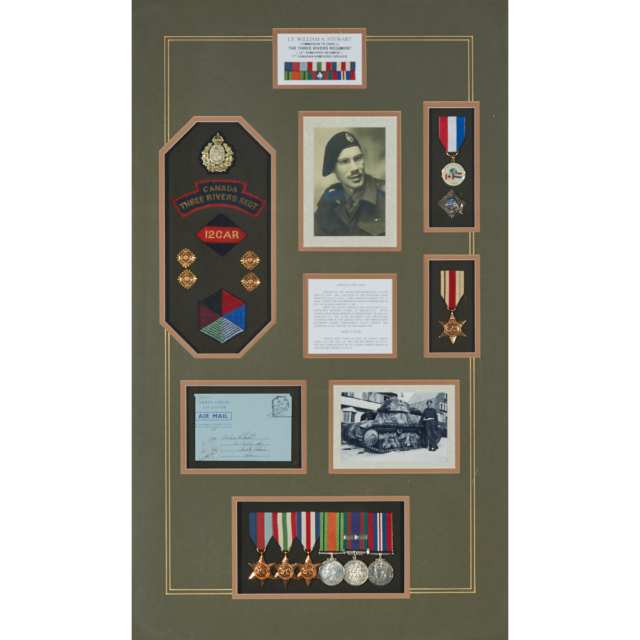 Lt. William A. Stewart, Three Rivers Regiment, WWII Medal Group and Archive, 1943-45