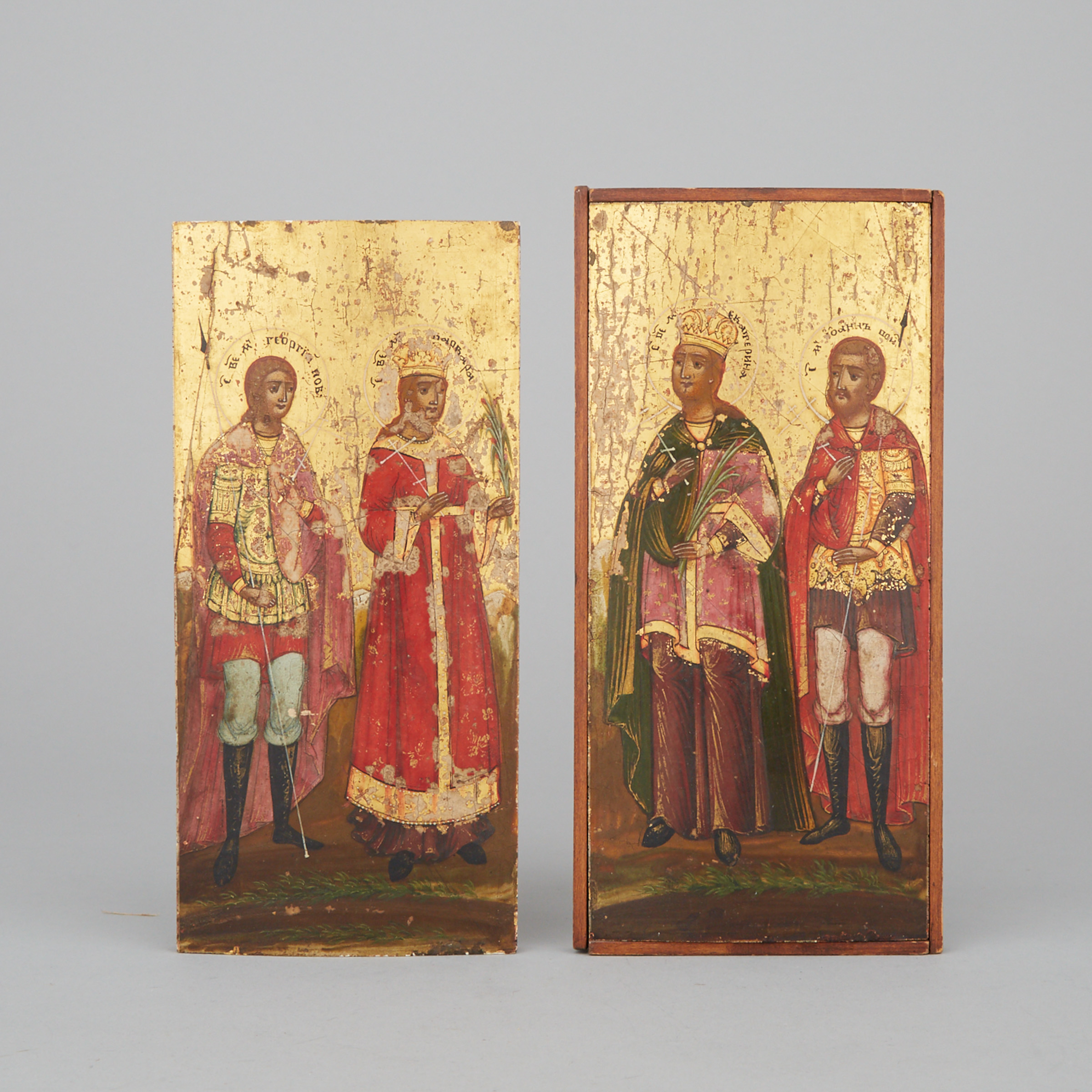 Pair of Russian Icon Panels, 19th century