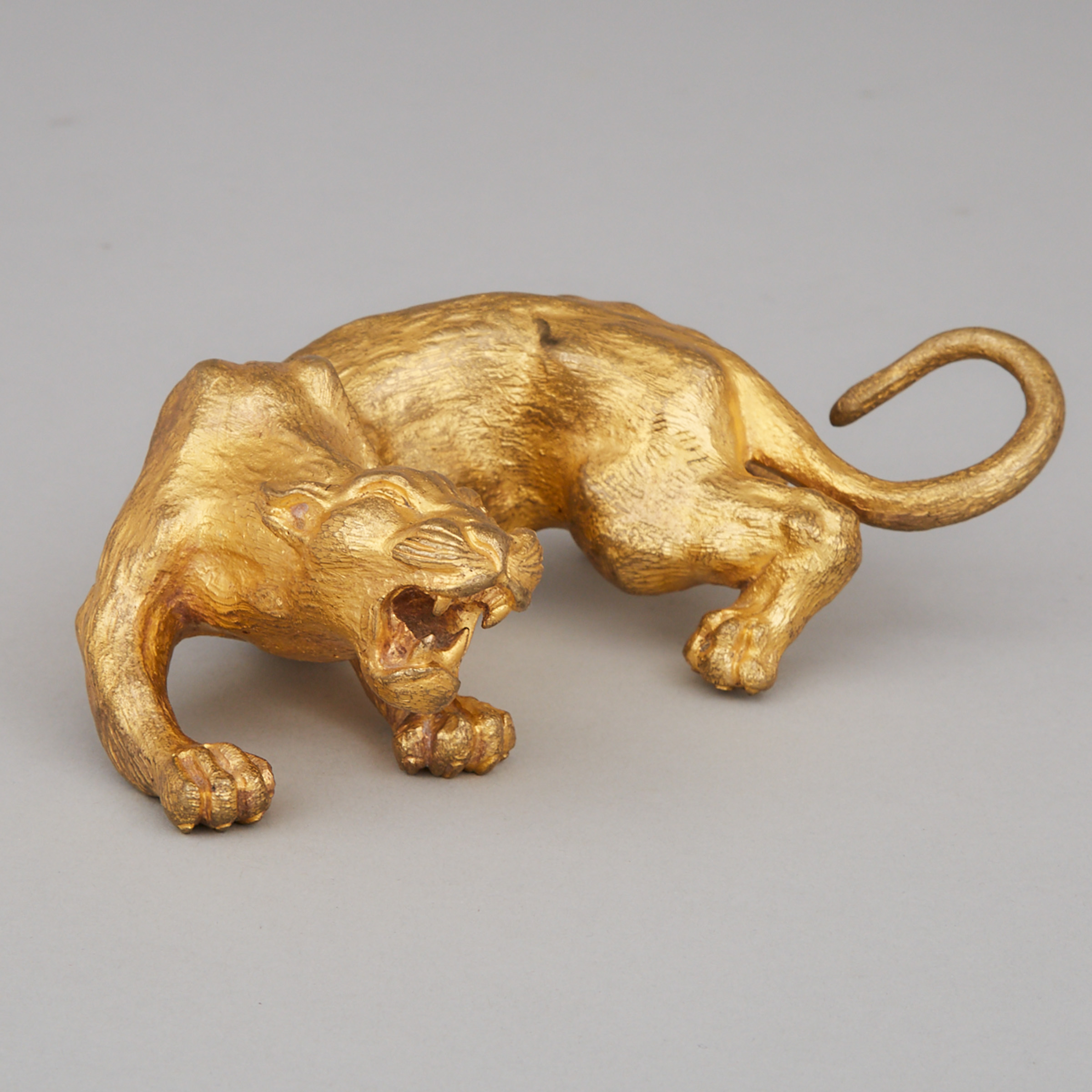 Gilt Bronze Model of a Panther, 20th century